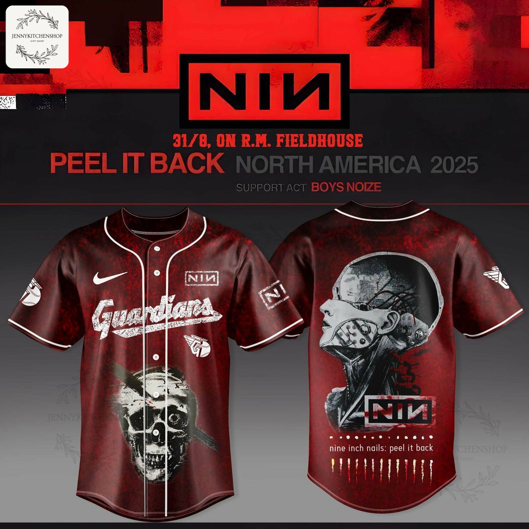 Cleveland Guardians X Nine Inch Nails Peel It Back Tour 2025 Baseball Jersey
