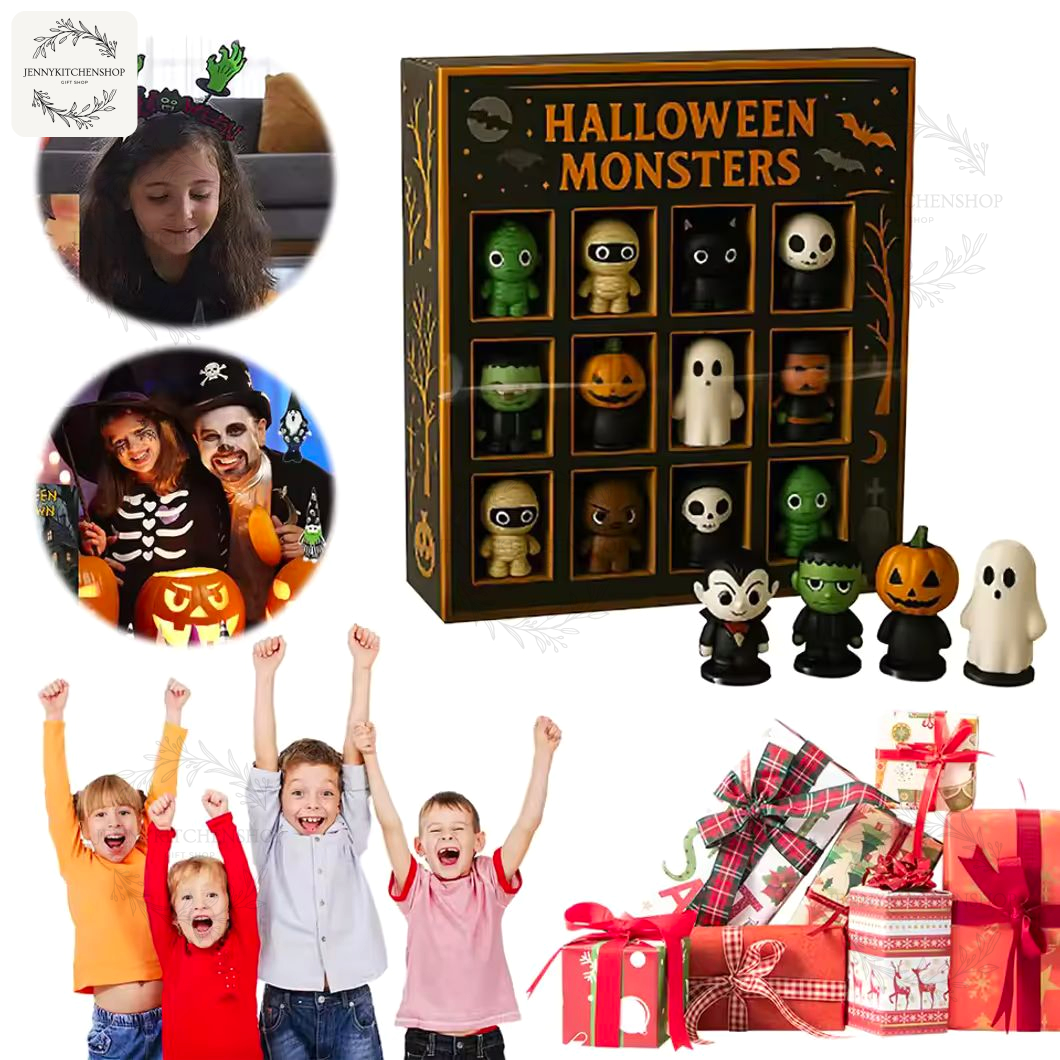 Halloween Monsters Advent Calendar 2025 – Mini Figures Surprise Gift for Kids and Adults