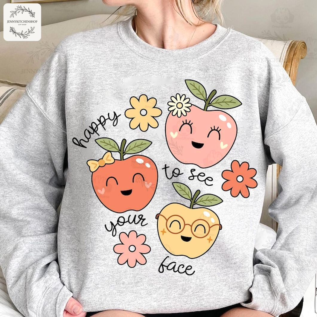 Happy To See Your Face Trendy Teacher T-Shirt
