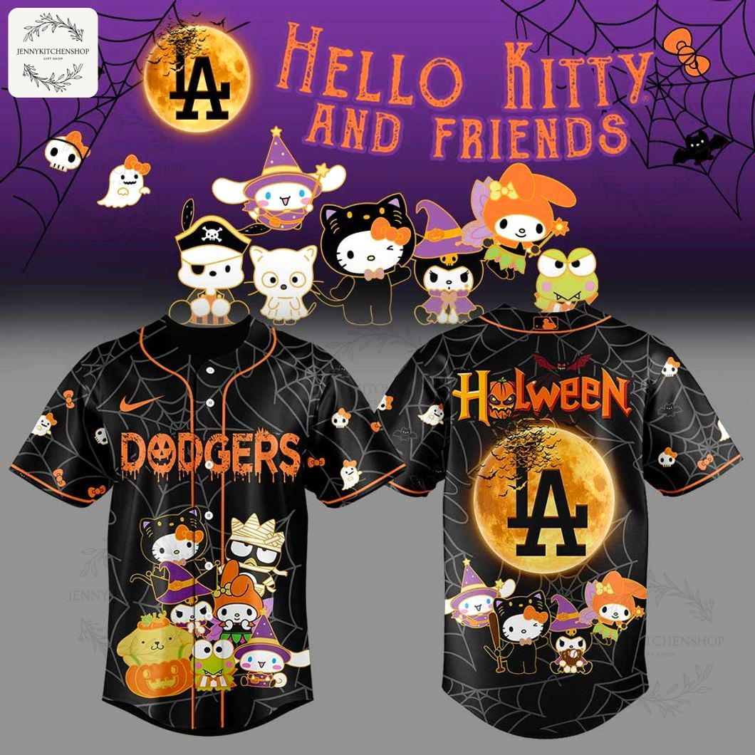 LA Dodgers x Hello Kitty and Friends Halloween Baseball Jersey