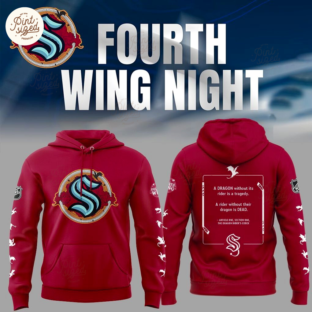 Seattle Kraken Fourth Wing Night 2025 Red Hoodie