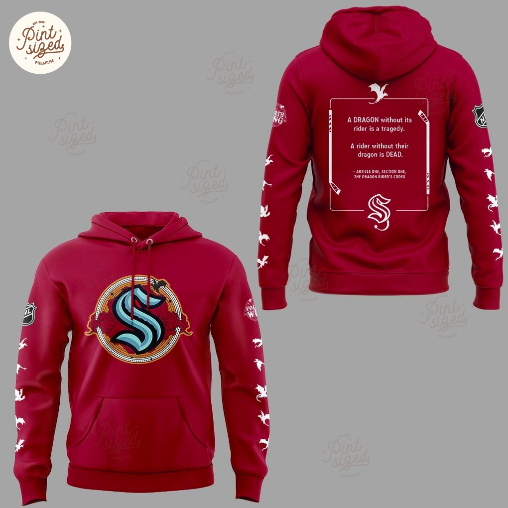 Seattle Kraken Fourth Wing Night 2025 Red Hoodie