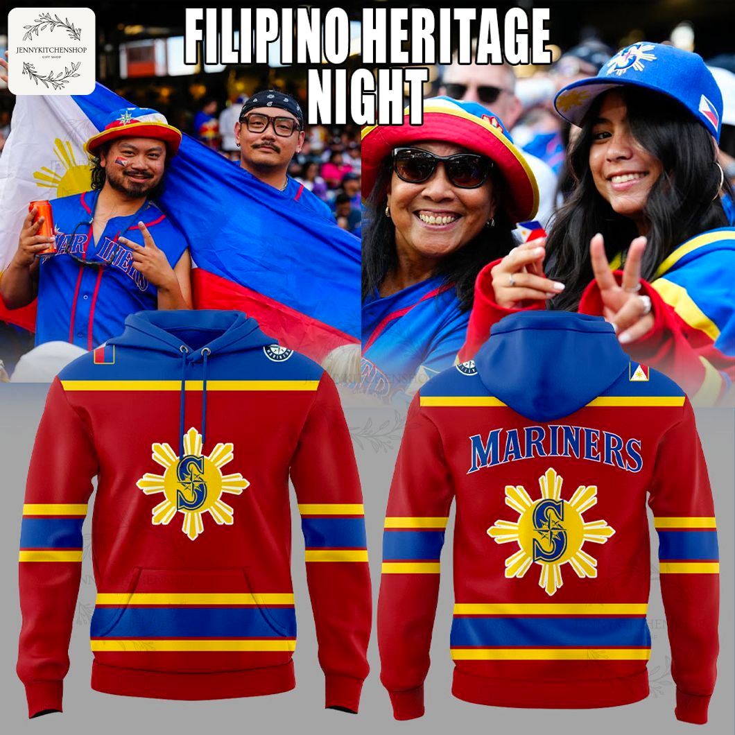 Seattle Mariners Filipino Heritage Night 2025 Red Hoodie