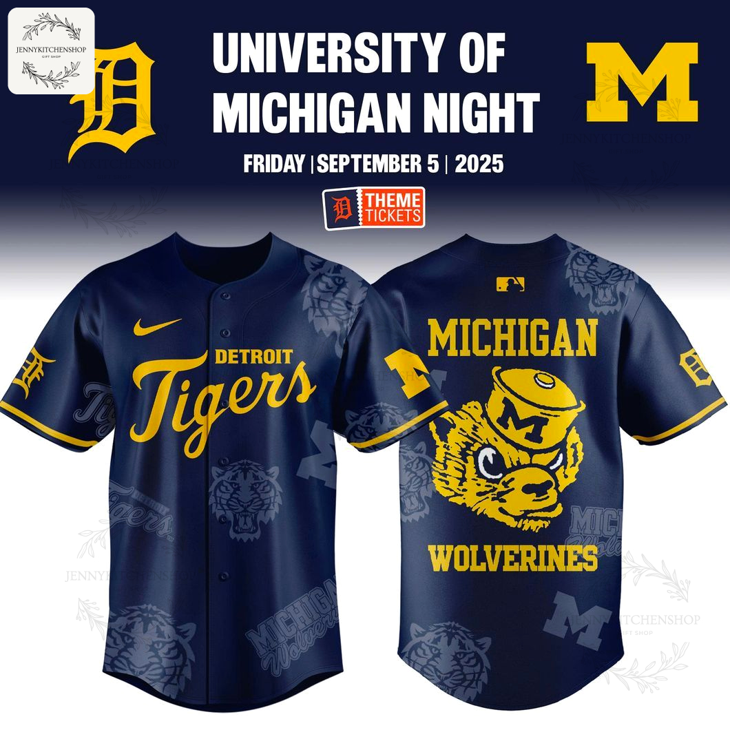 Special Detroit Tigers x Michigan Wolverines Night Game 2025 Jersey
