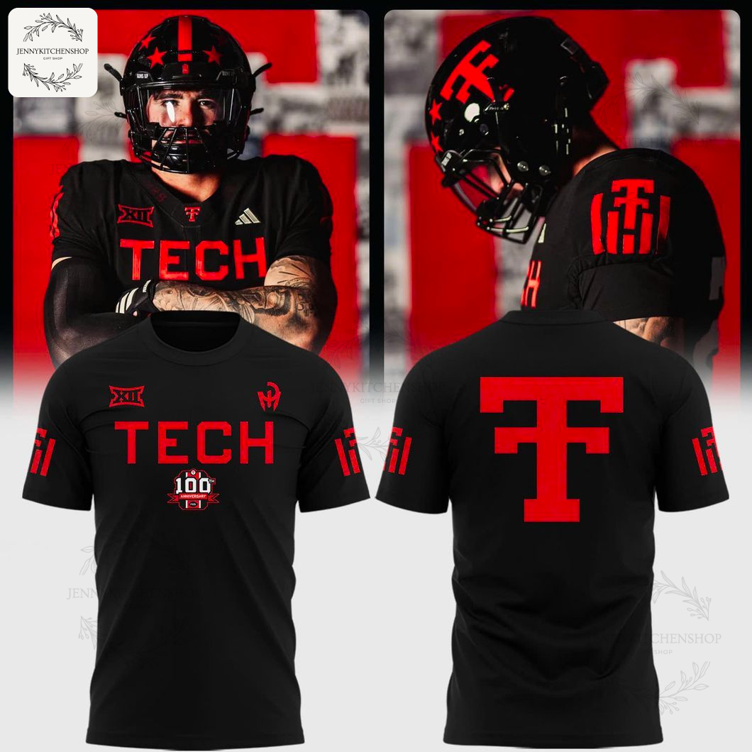Texas Tech Red Raiders 100th Anniversary 2025 Black T-Shirt