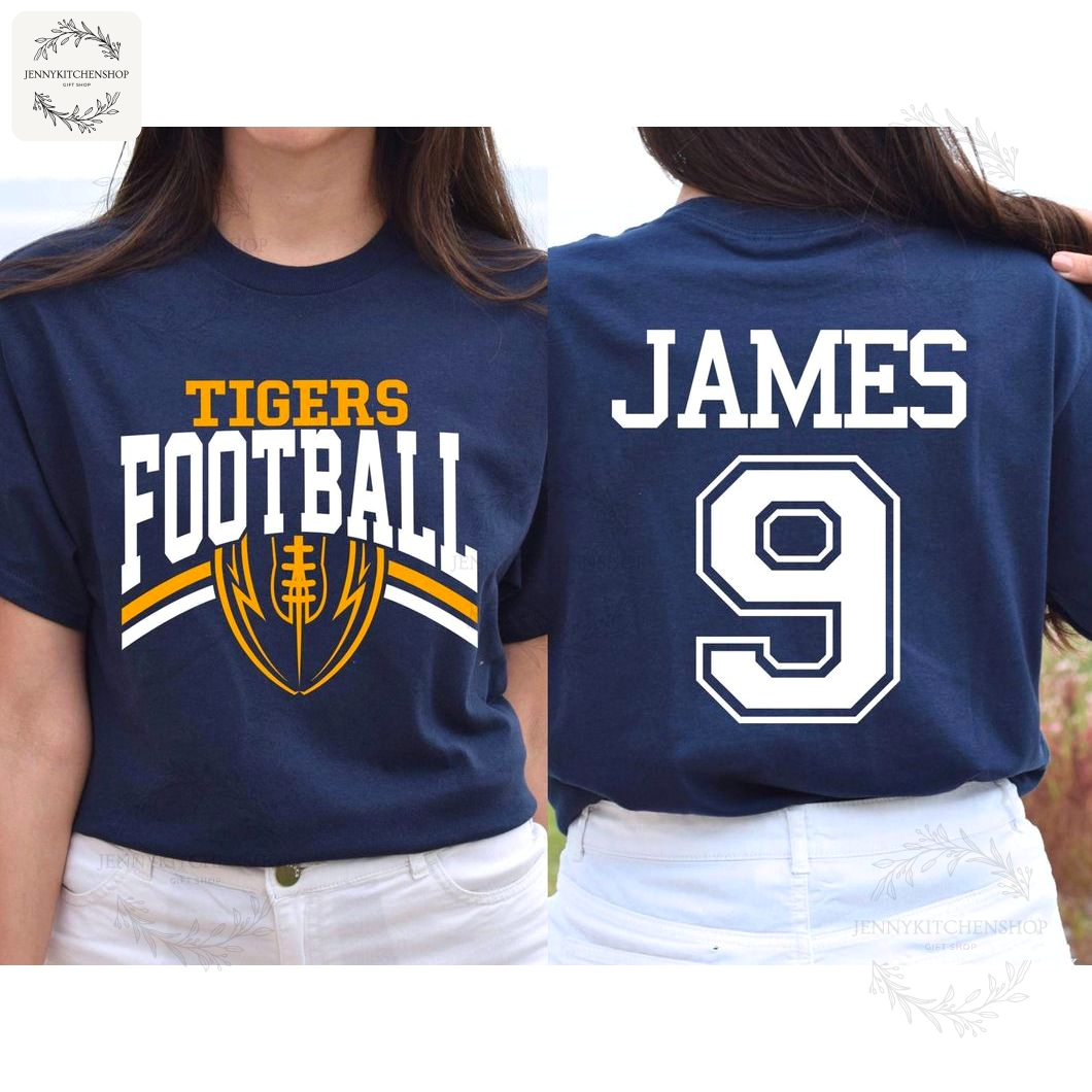 Tiger Football Custom Game Day Gift For Mom Shirt