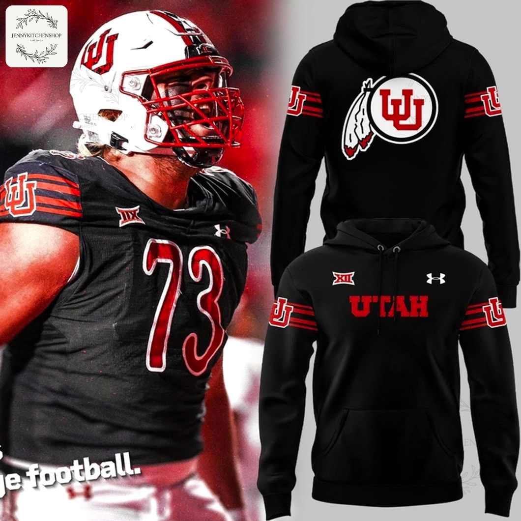 Utah Utes Black Hoodie 2025 College Football Fan Gear