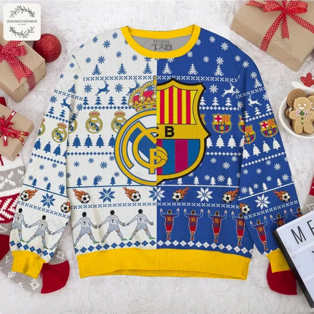 Barca Knit Sweater, Wool Sweater, Unisex Ugly Sweater