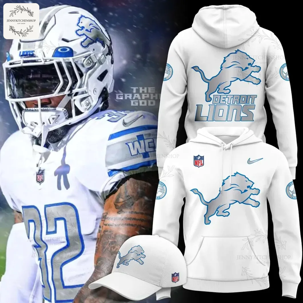 Detroit Lions Rivalries White Uniform Hoodie