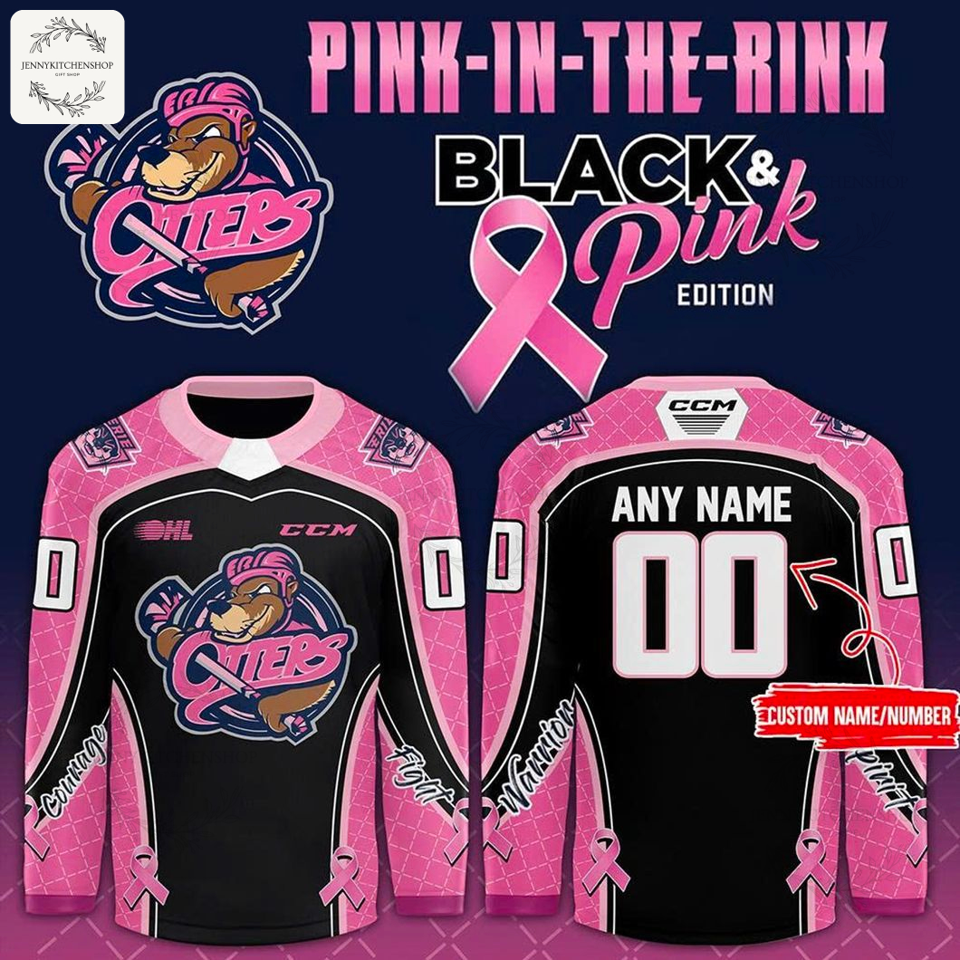 Erie Otters Pink Rink 2025 Hockey Jersey Personalized Fan Gear CCM