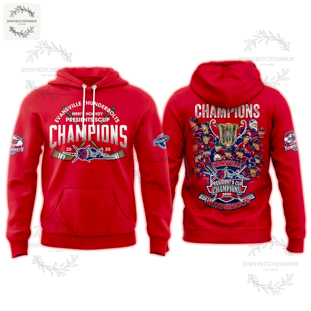 Evansville Thunderbolts Champions 2025 Hot Hoodie