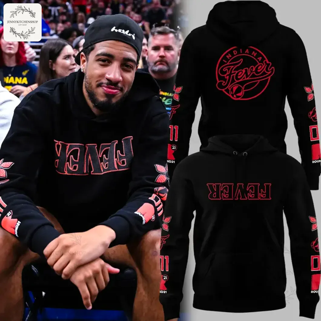 Indiana Fever x Stranger Things Black Hoodie