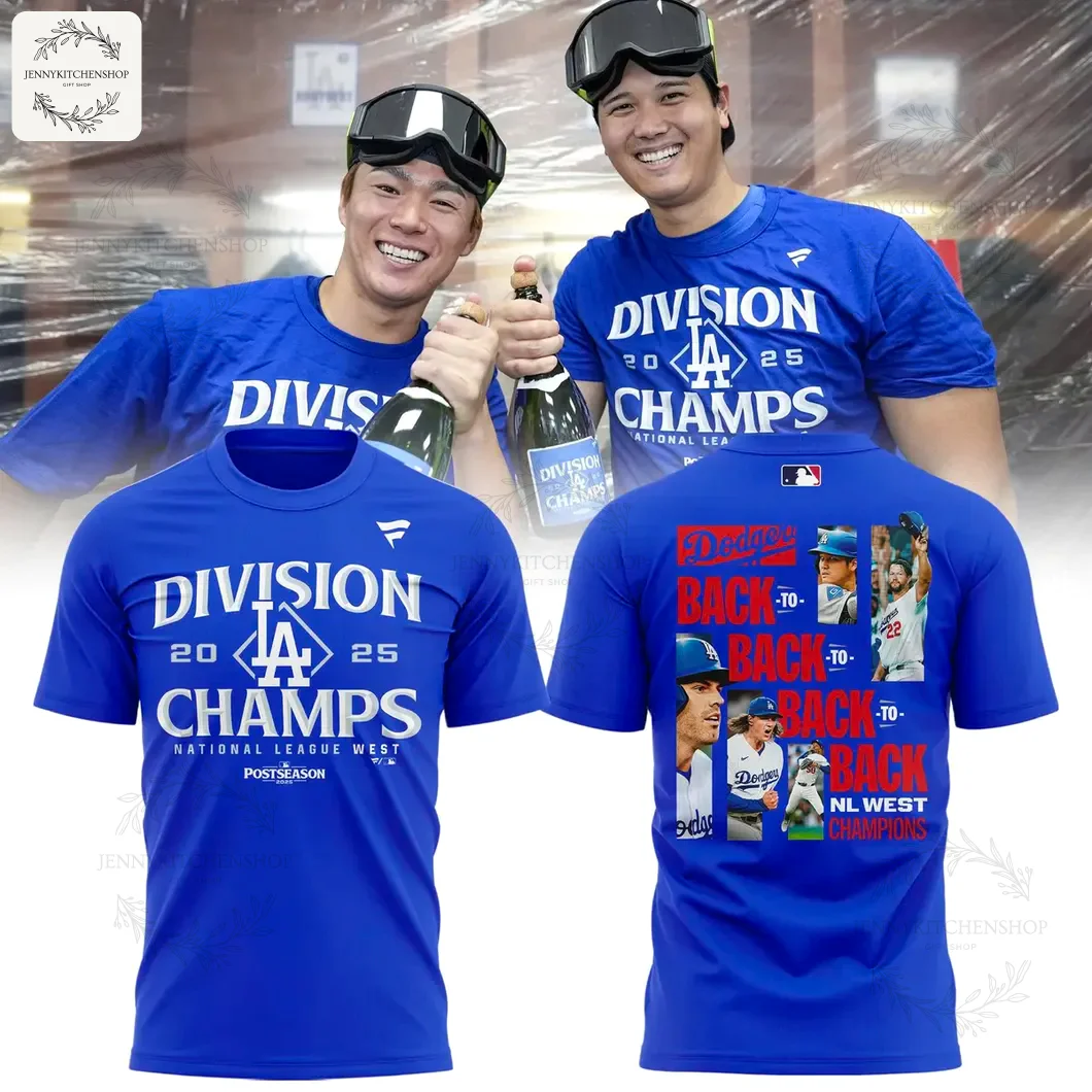 Los Angeles Dodgers Royal NL West Division Champs 2025 T-Shirt