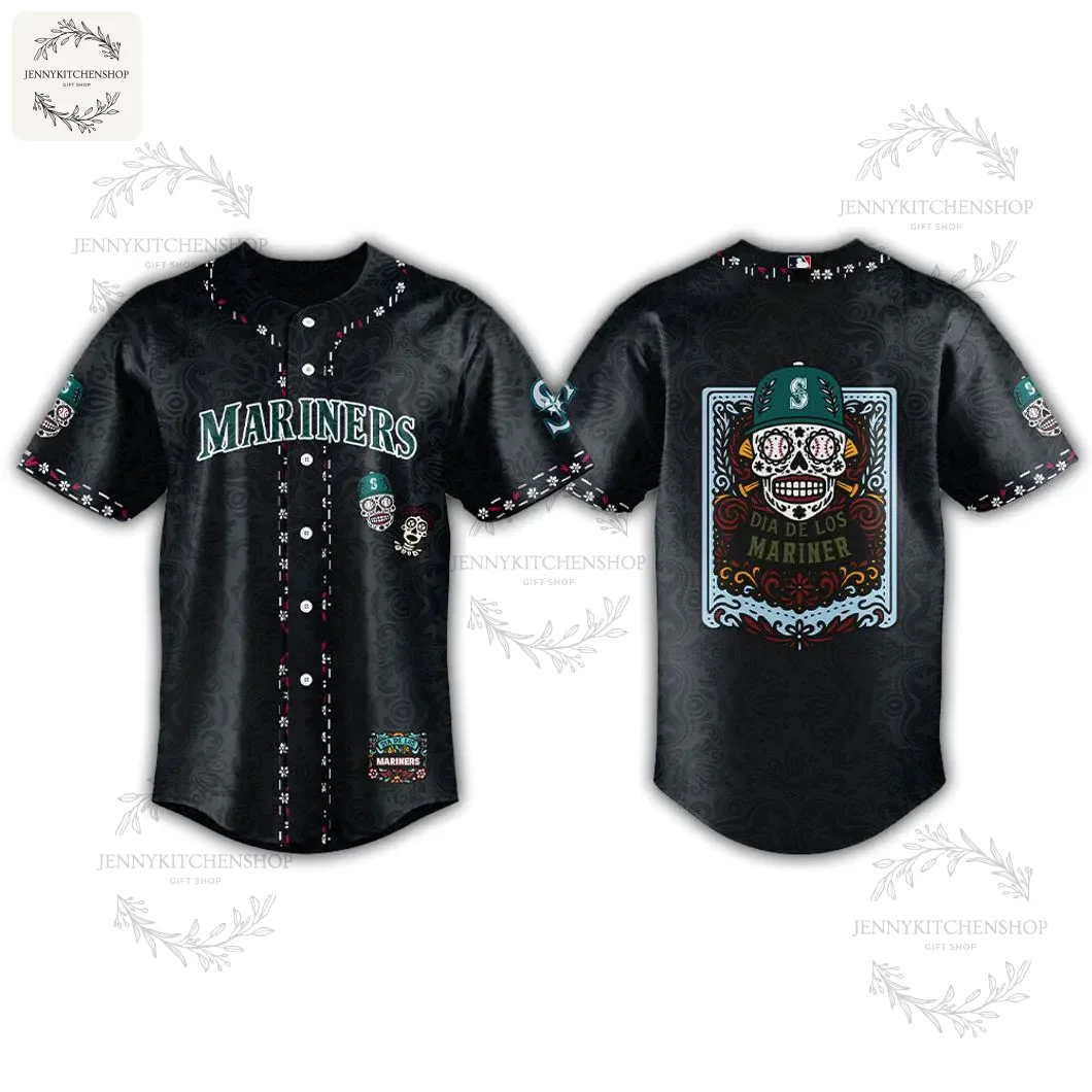 Mariners Dia De Los Muertos Black Jersey