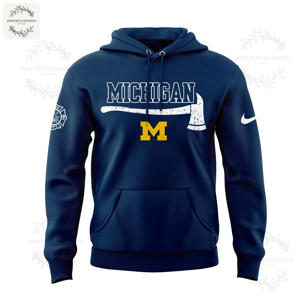 Michigan Wolverines Firefighter Application Day 2025 Limited Hoodie