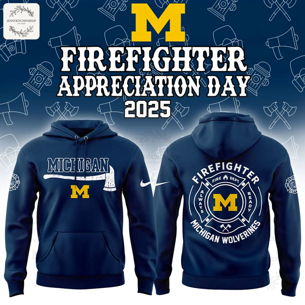 Michigan Wolverines Firefighter Application Day 2025 Limited Hoodie