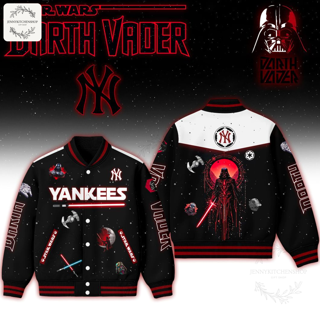 NY Yankees x Dark Side Galactic New Baseball Jacket