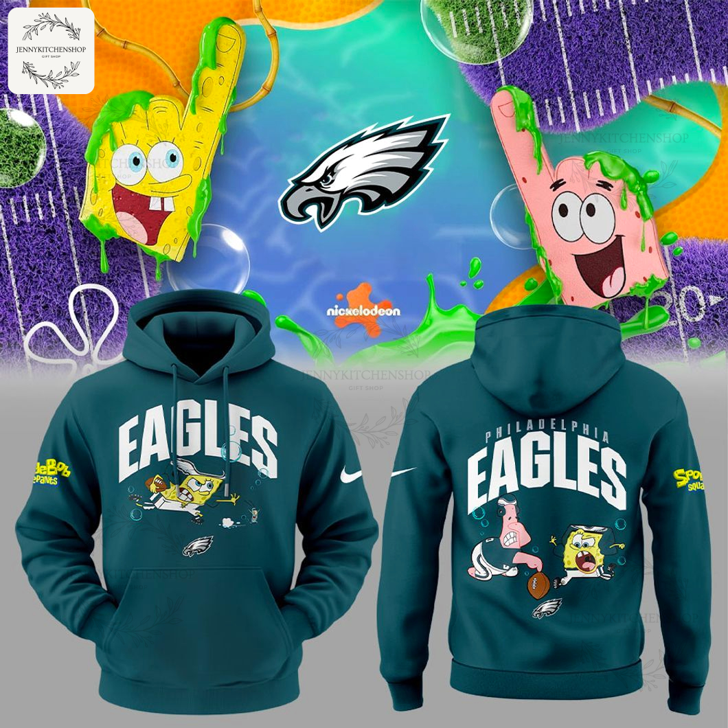 Philadelphia Eagles x SpongeBob New Design Funny Hoodie