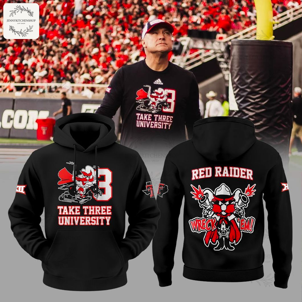 Premium Texas Tech Red Raiders Take Three Hoodie - Comfort & Iconic Fan Style
