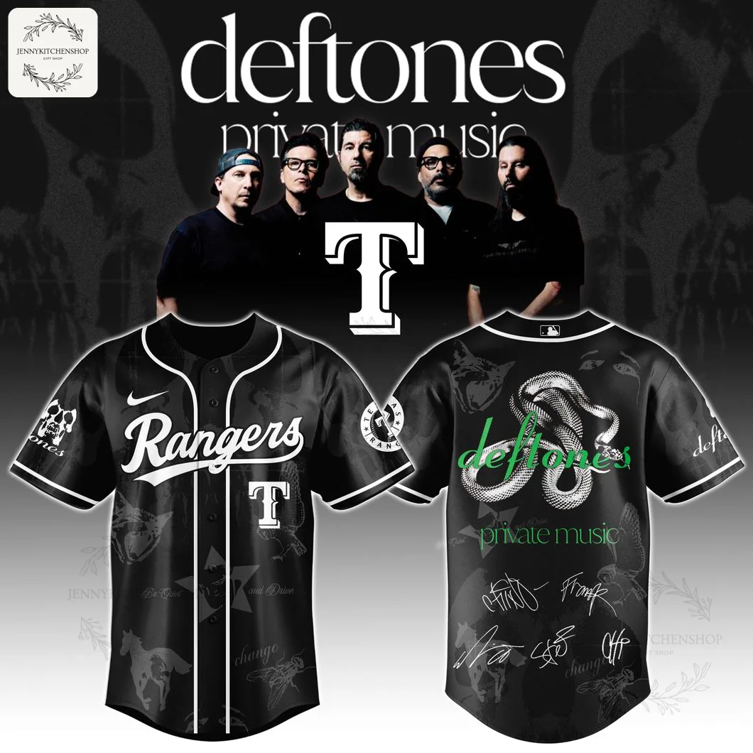 Rangers x Deftones North American Tour 2025 Fan Gears Jersey