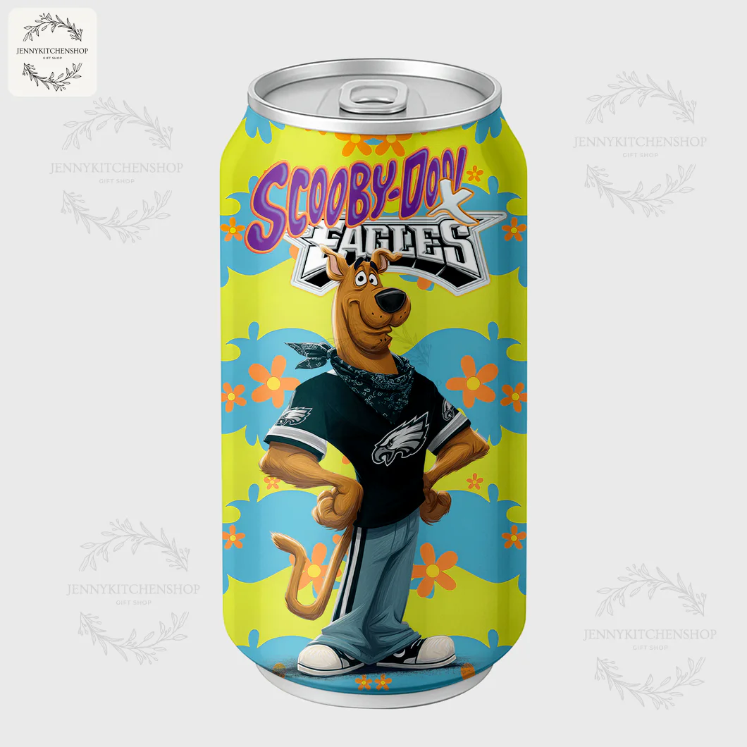 Scooby-Doo Philadelphia Eagles Coca Tumbler - Alternate View Alternate view of the Scooby-Doo Philadelphia Eagles Coca Tumbler, with Scooby posing confidently with his hands on his hips.