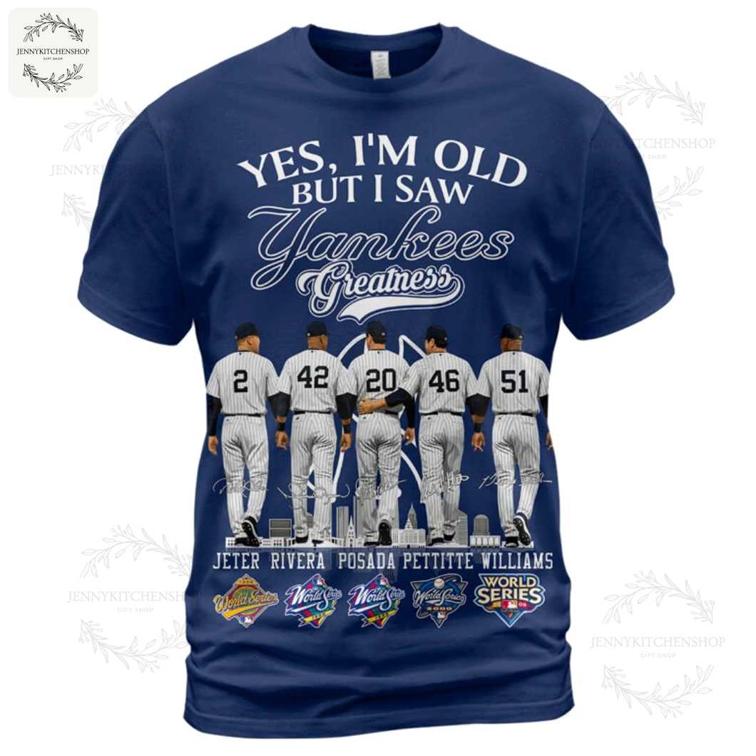 Yankees Derek Jeter Mariano Rivera Jorge Posada Andy Pettitte Bernie Williams Shirt