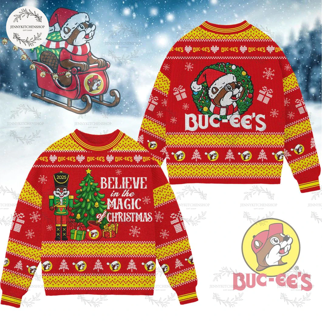 Buc-ees’s Believe In The Magic Christmas Ugly Sweater