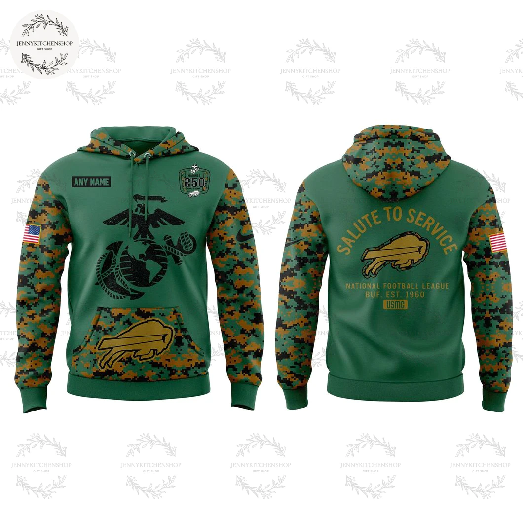 Buffalo Bills 2025 Salute to Service Camo Limited Hoodie