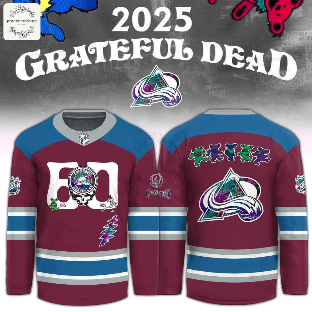 Colorado Avalanche Grateful Dead 60th 2025 Limited Hockey Jersey