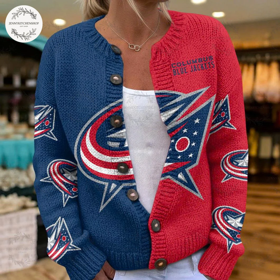 Columbus Blue Jackets New Edition Sweater Cardigan