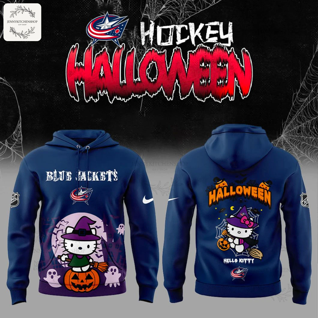 Columbus Blue Jackets x Hello Kitty Happy Halloween 2025 Limited Hoodie