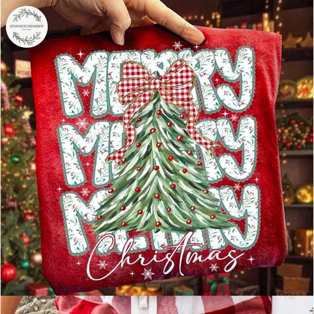 Coquette Floral Merry Christmas Merry Merry T-Shirt Coquette Floral Merry Christmas Merry Merry T-Shirt