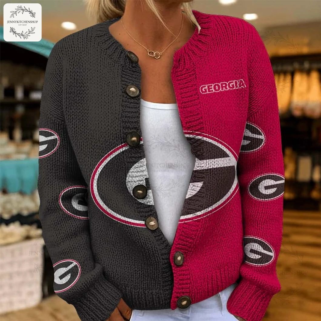 Georgia Bulldogs Gift For Girls Cardigan Sweater
