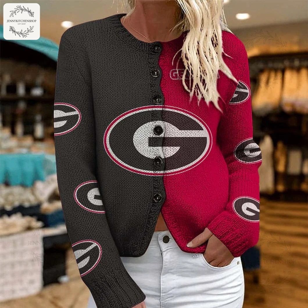 Georgia Bulldogs Gift For Girls Cardigan Sweater