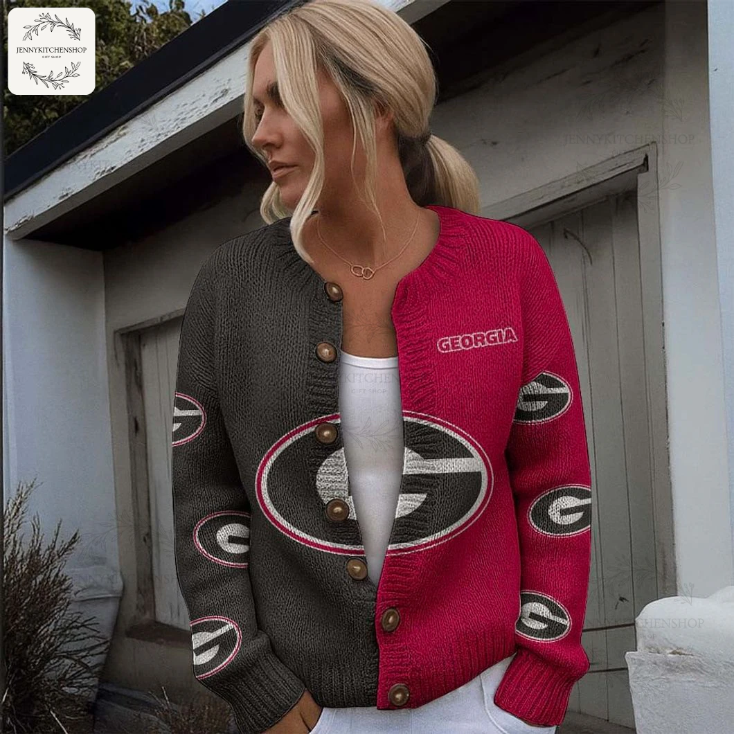 Georgia Bulldogs Gift For Girls Cardigan Sweater Georgia Bulldogs Gift For Girls Cardigan Sweater