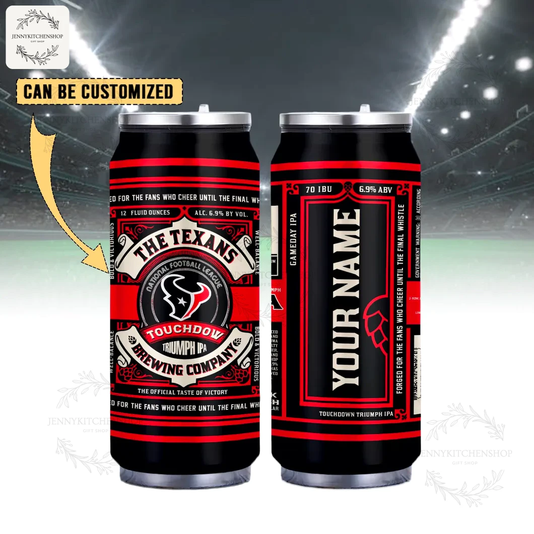 Houston Texans Personalized Can Shaped Tumbler