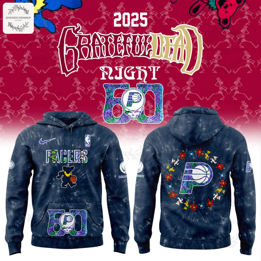 Indiana Pacers Grateful Dead 60th Anniversary 2025 Hoodie