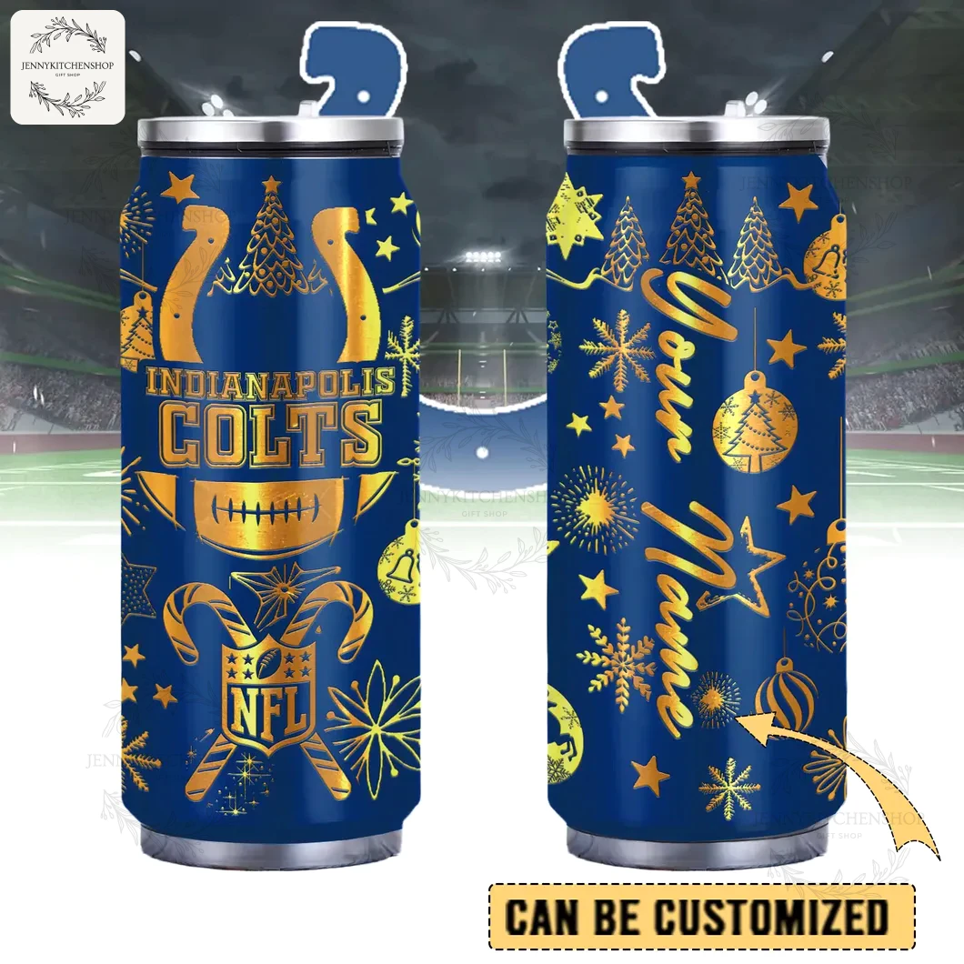 Indianapolis Colts X Christmas Can Shaped Tumbler 1
