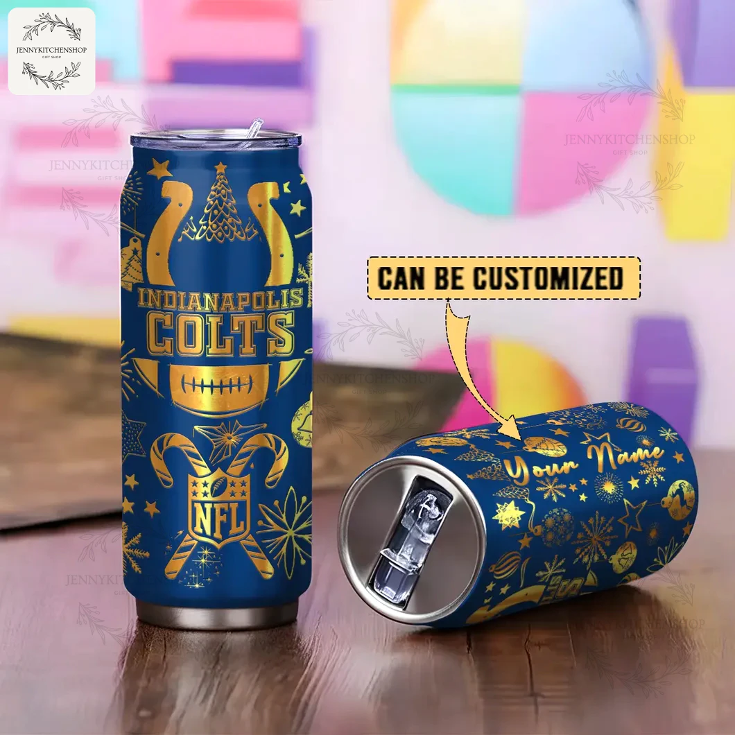 Indianapolis Colts X Christmas Can Shaped Tumbler 2