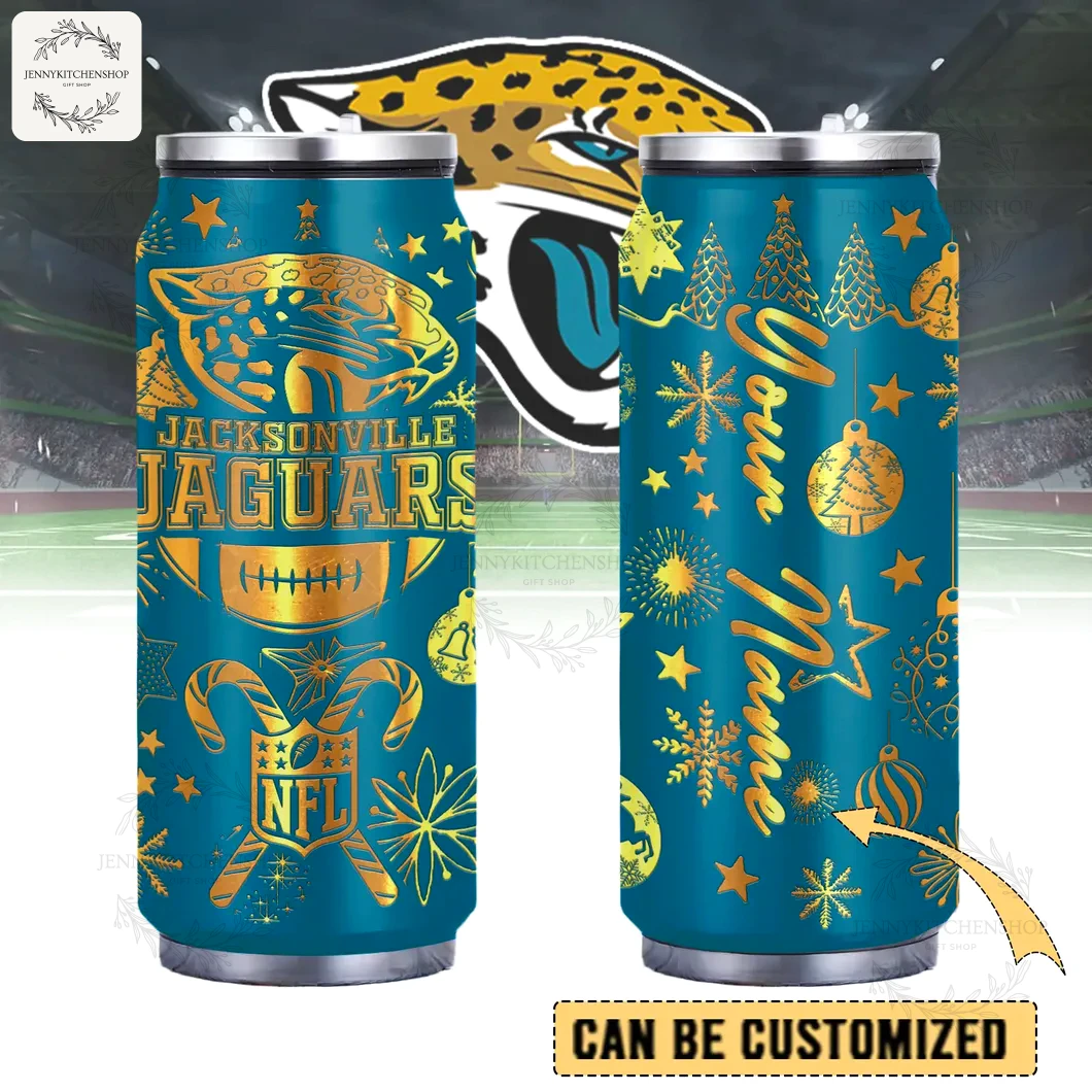 Jacksonville Jaguars X Christmas Can Shaped Tumbler 1