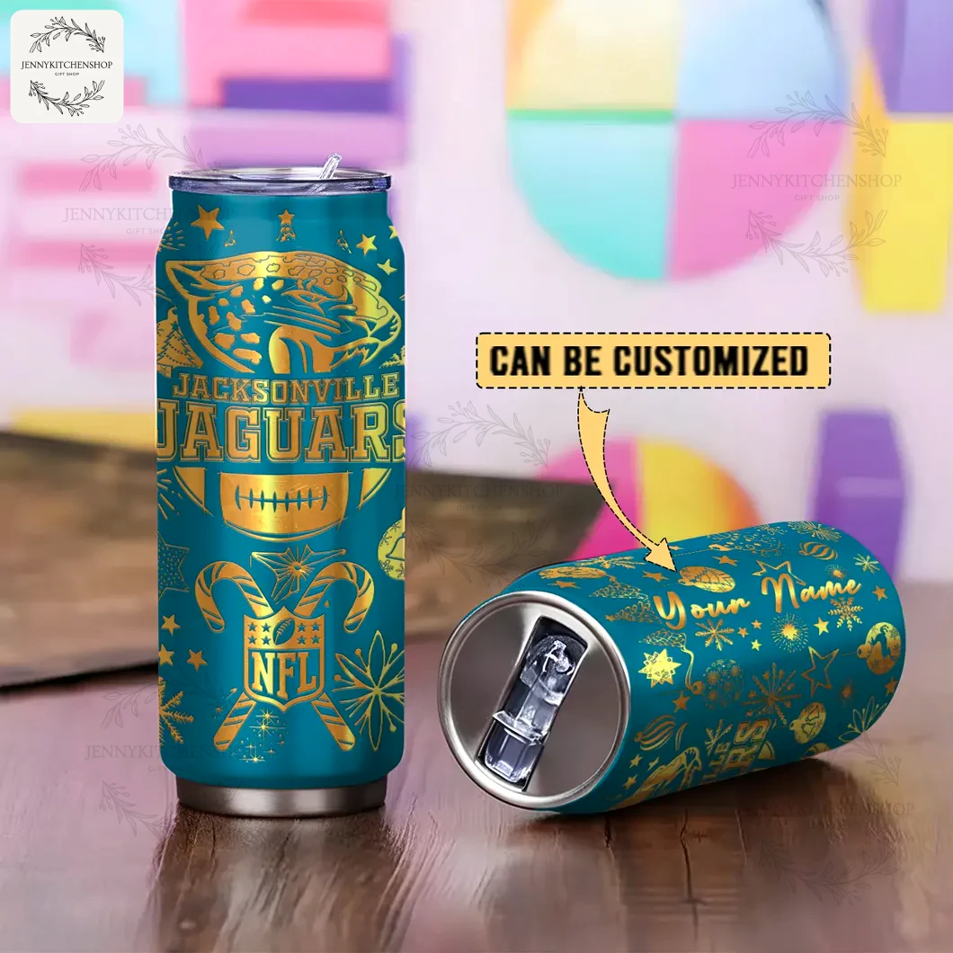 Jacksonville Jaguars X Christmas Can Shaped Tumbler 3