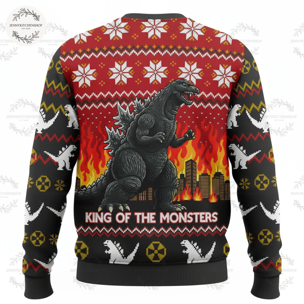 King Of The Monster Godzilla Christmas Sweater