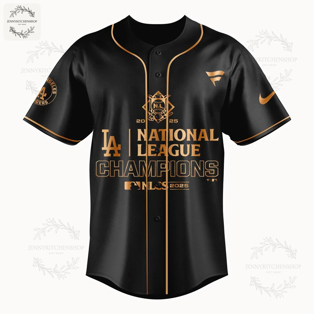 La Dodgers Nation League 2025 Champions Black Jersey 2
