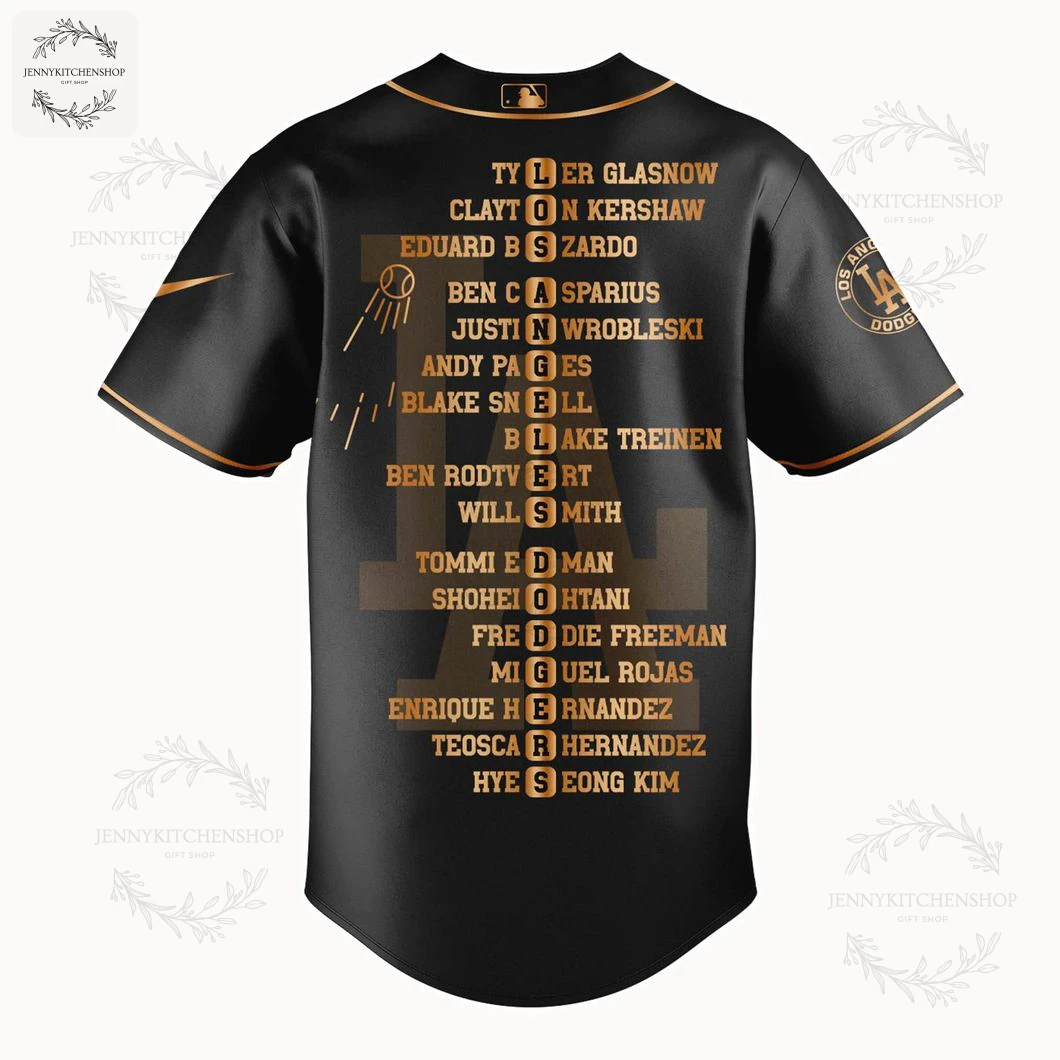 La Dodgers Nation League 2025 Champions Black Jersey 3