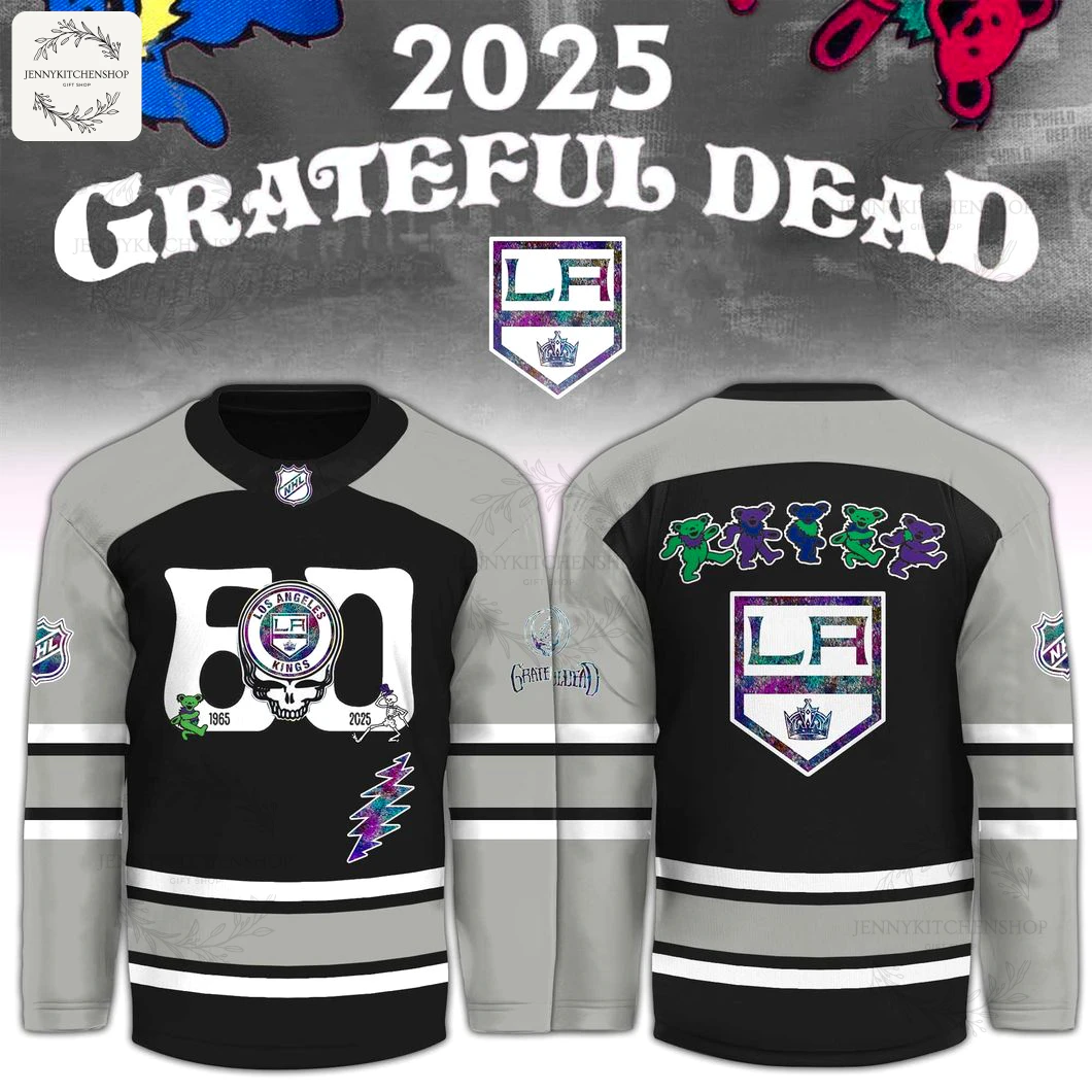 Los Angeles Kings Grateful Dead 60th 2025 Limited Hockey Jersey