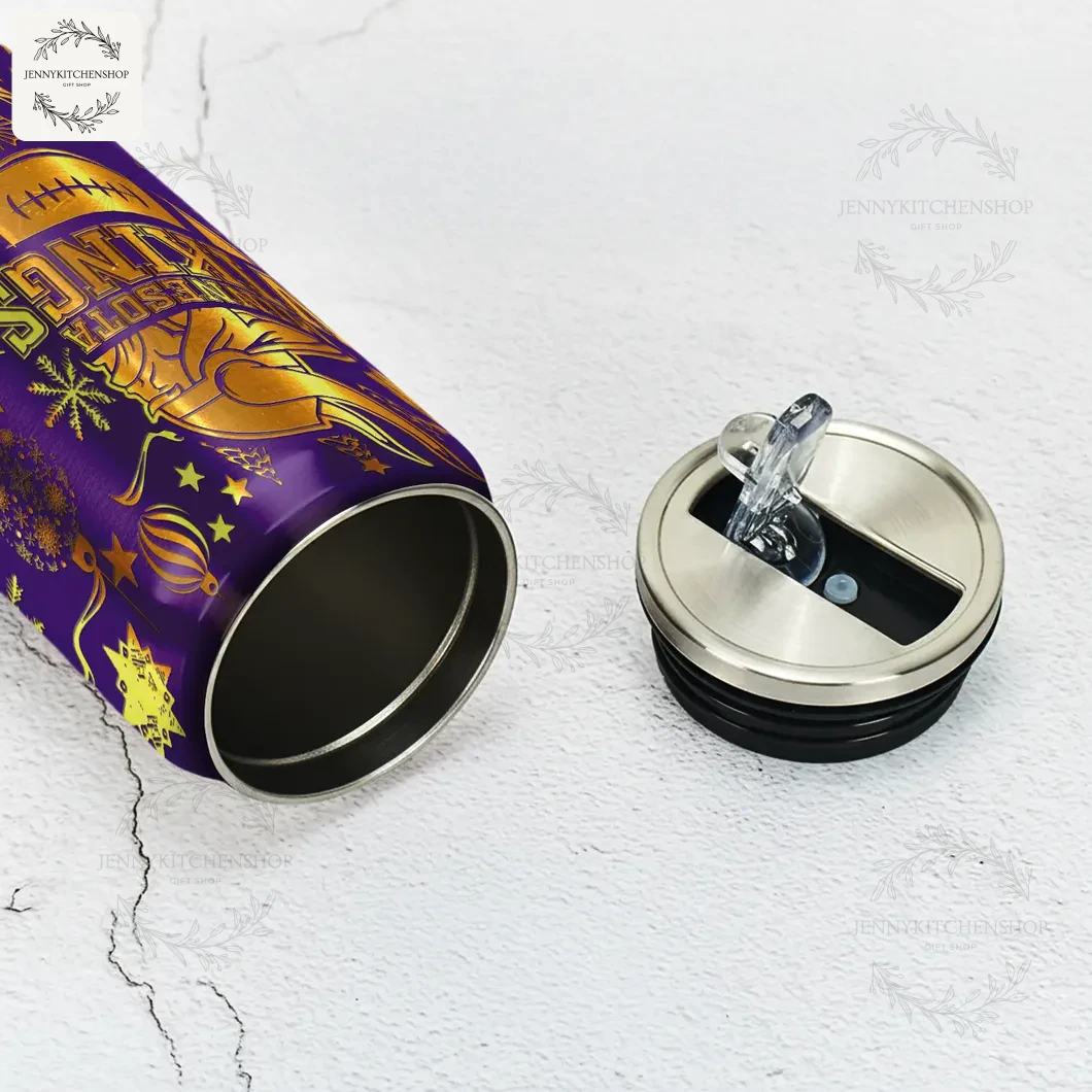 Minnesota Vikings X Christmas Can Shaped Tumbler 2