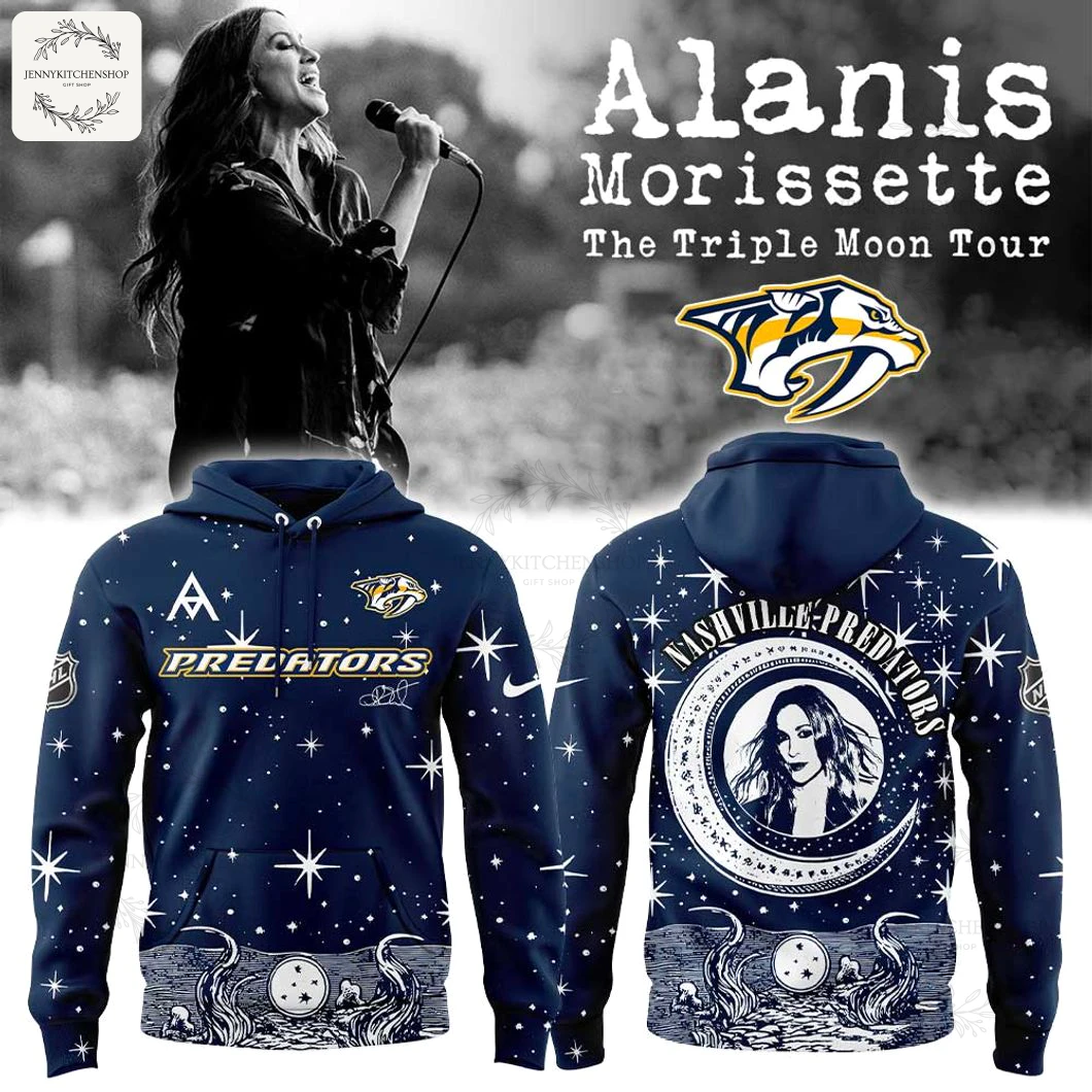 Nashville Predators Alanis Morissette The Triple Moon Tour 2025 Hoodie 1