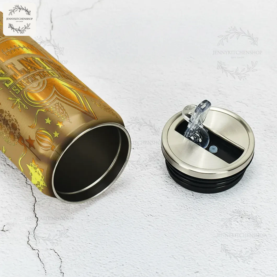New Orleans Saints X Christmas Can Shaped Tumbler 2