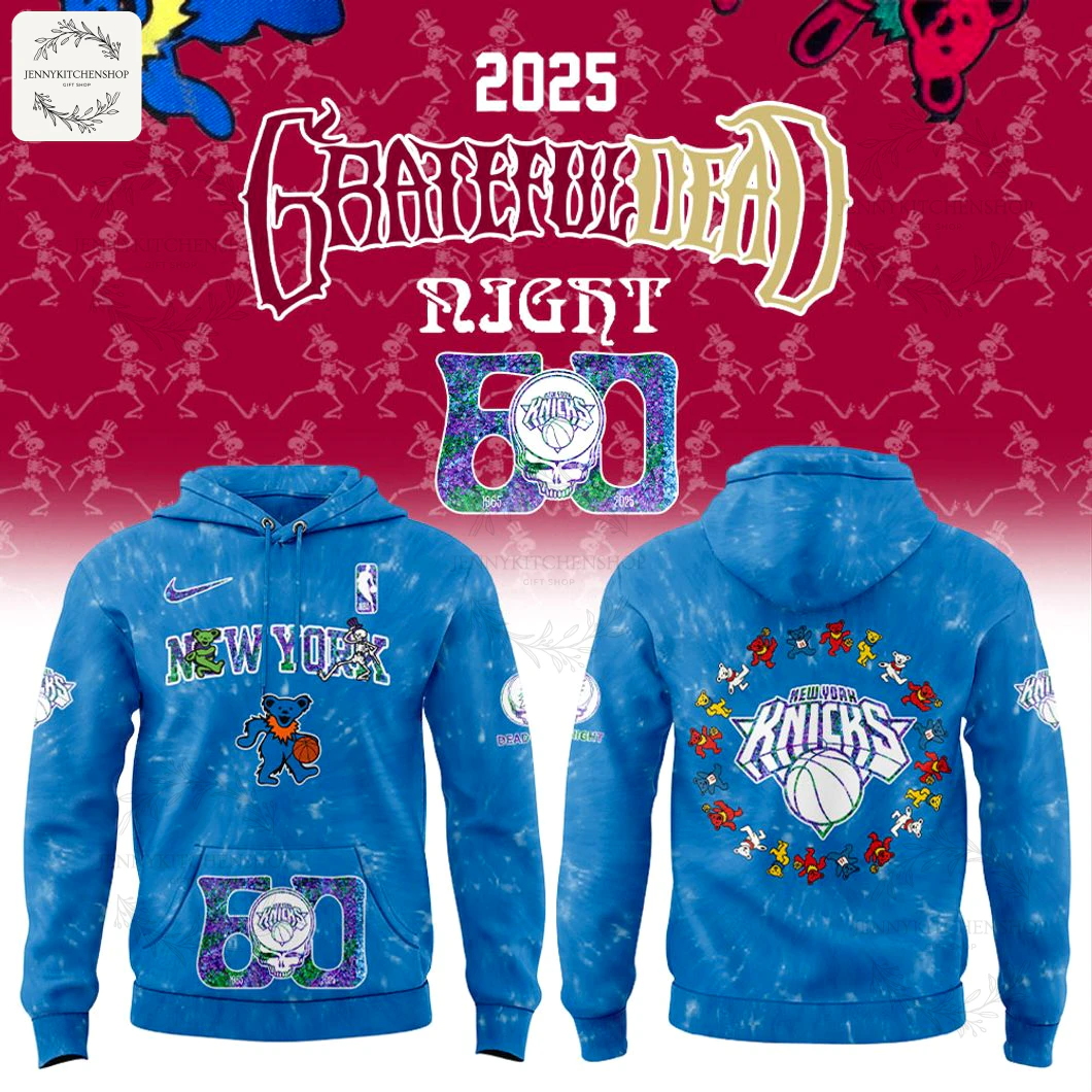 New York Knicks Grateful Dead 60th Anniversary 2025 Hoodie