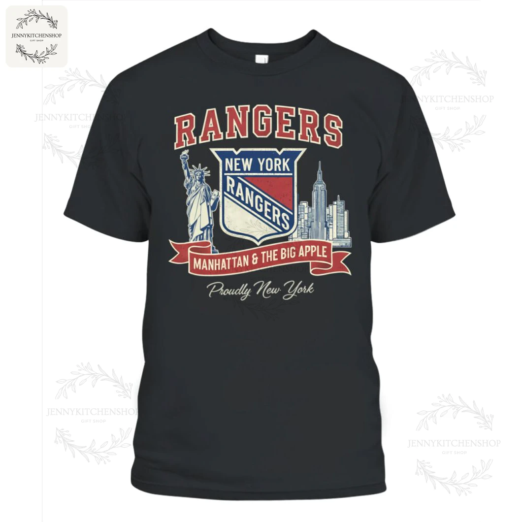 New York Rangers Manhattan The Big Apple T Shirt 1